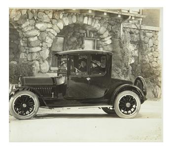 (COLE MOTOR CAR COMPANY) Salesmans album with 18 photos of the Indianapolis-based automobile company titled Cole The Standardized Car.